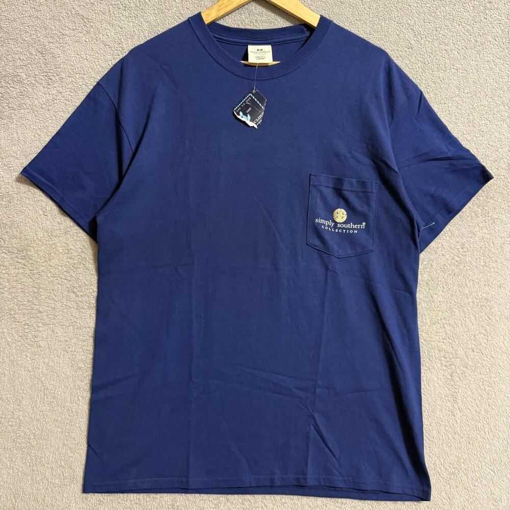 Simply Southern Texas Graphic Pocket T-Shirt L Women’s